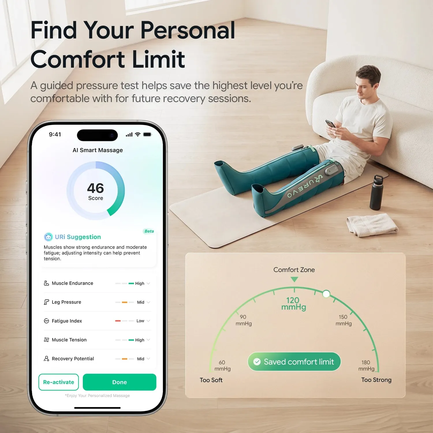 Urevo Care Recovery Boots kompressionsstøvler par