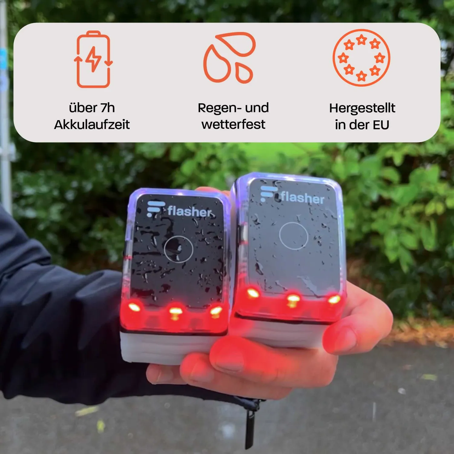Flasher Duo LED armbånd 2-pak til cykel