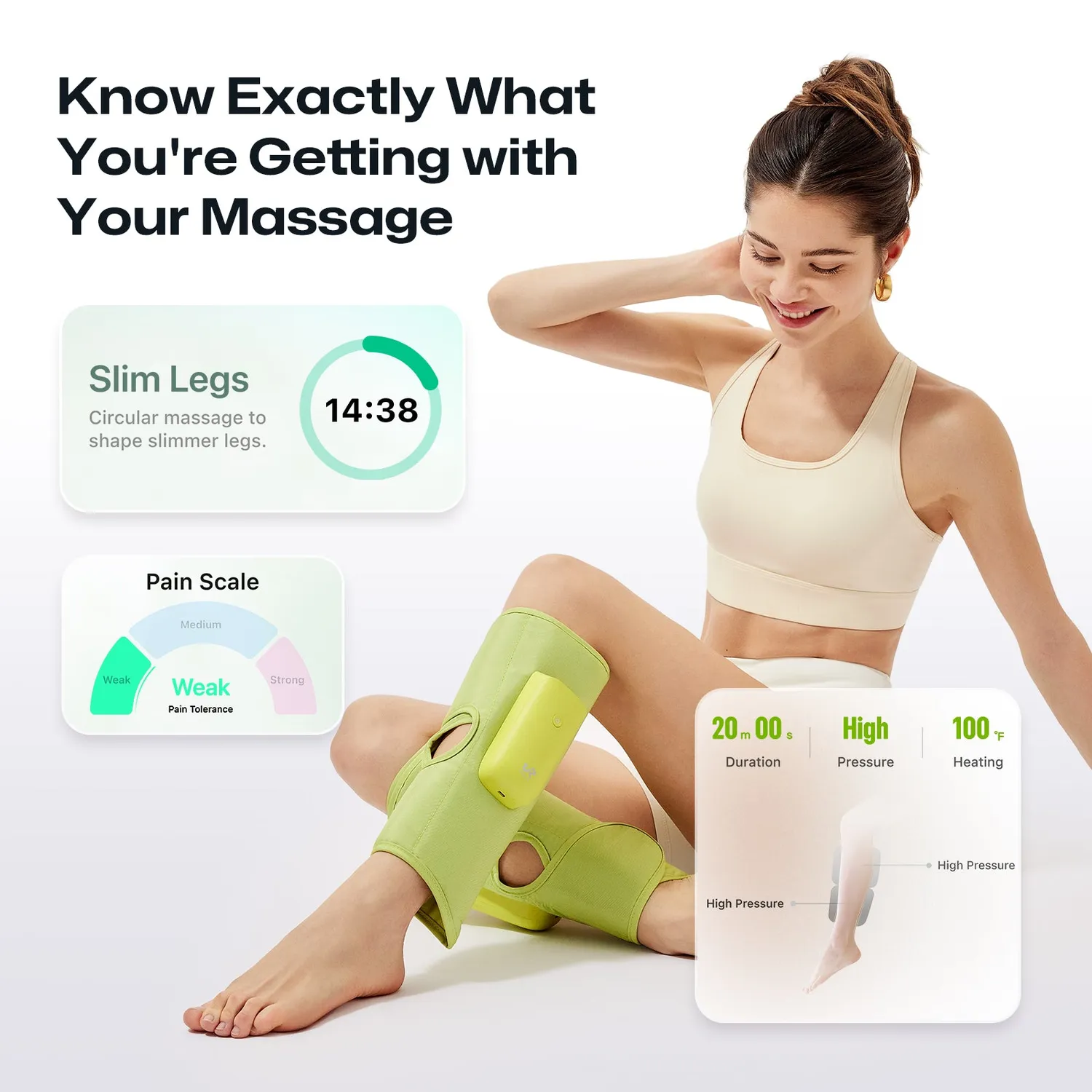 Urevo Care benmassageapparat trådløs sort