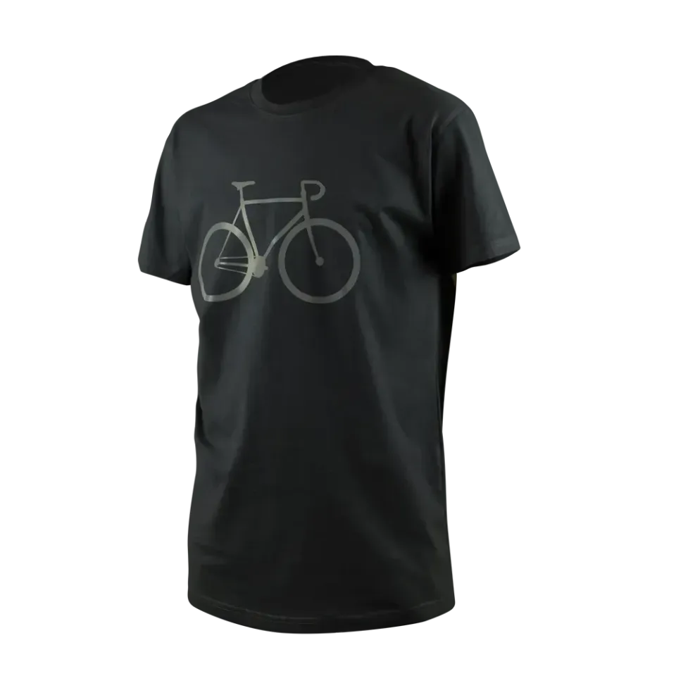 Reflective Berlin Bicycle t-shirt sort reflekterende