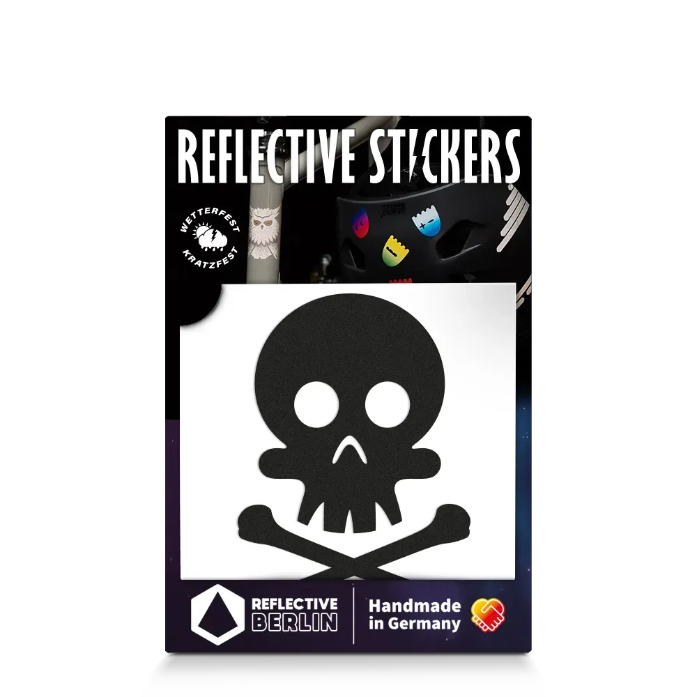 Reflective Berlin Totenkopf klistermærker fire reflekterende