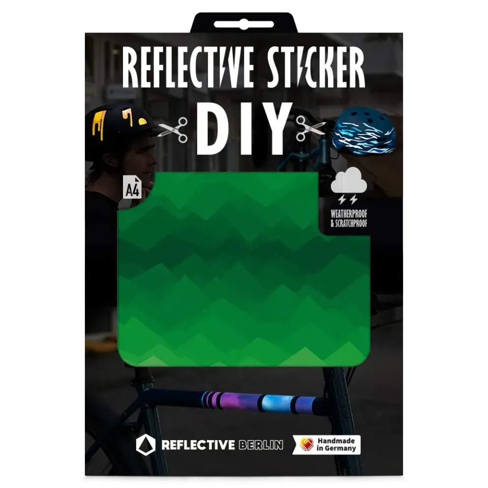 Reflective Berlin Mountains DIY sticker refleks bjerge