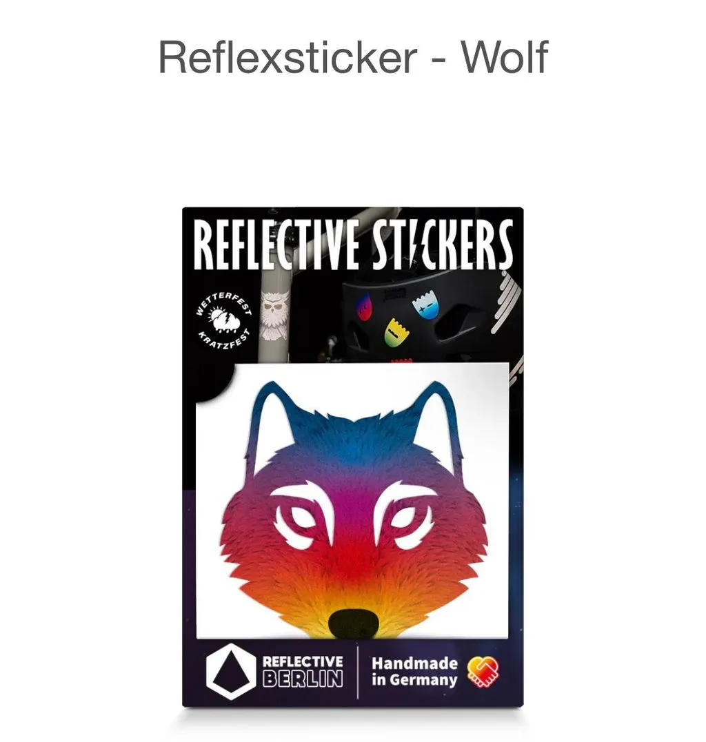 Reflective Berlin Wolf refleksmærke grå