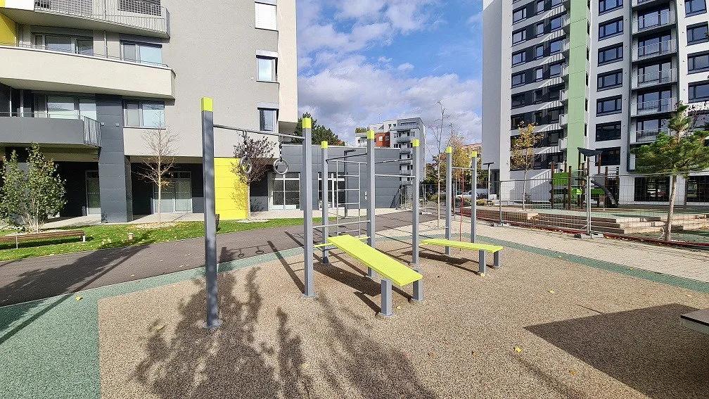 Denfit DSW4558 udendørs træningsstation med ringe og reb