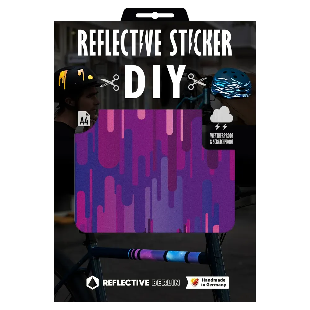 Reflective Berlin Lava DIY refleksark fire klip selv