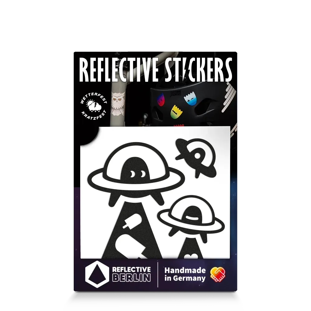 Reflective Berlin UFO refleksklistermærker aliens