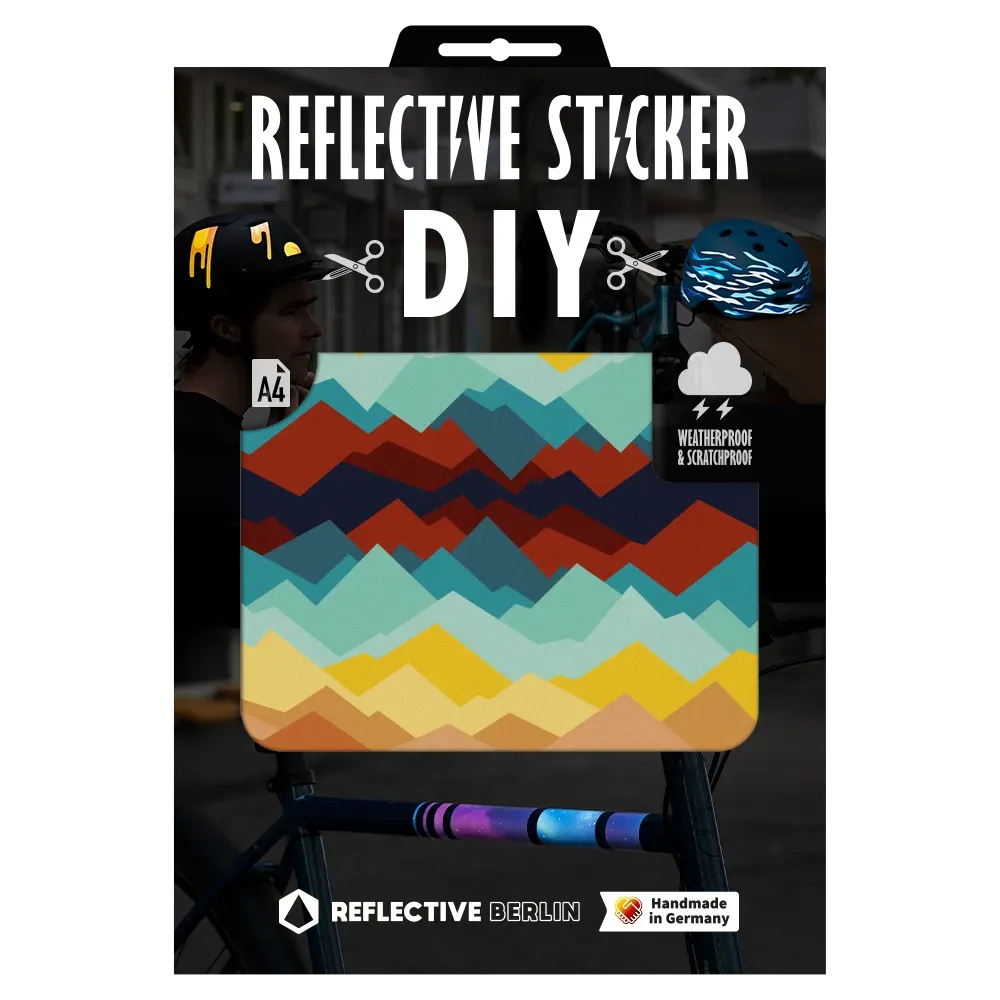 Reflective Berlin Mountains DIY sticker refleks bjerge