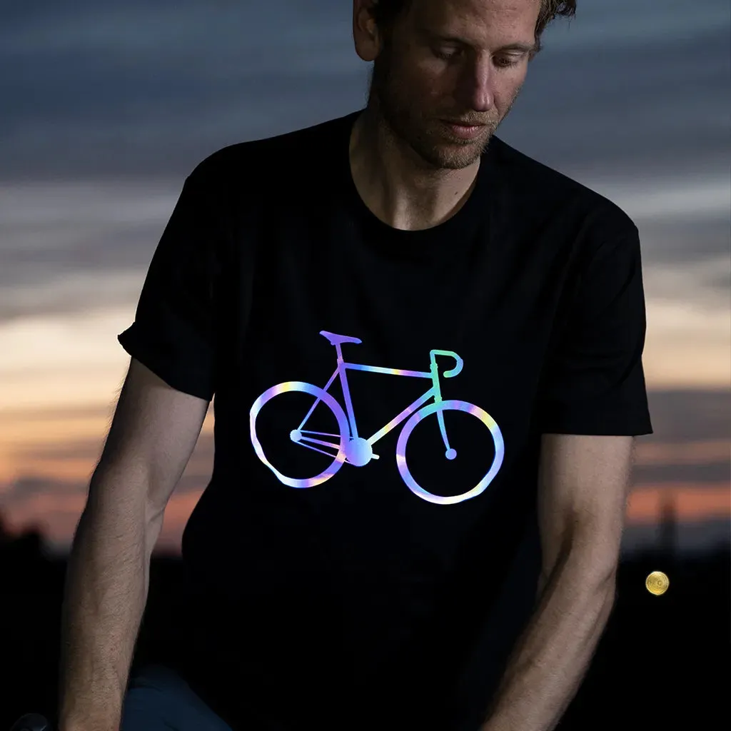 Reflective Berlin Bicycle t-shirt sort reflekterende