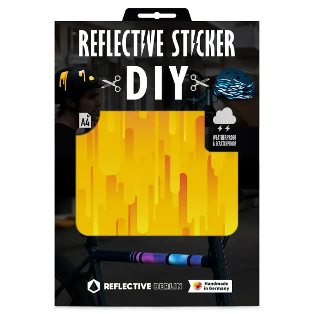 Reflective Berlin Lava DIY refleksark fire klip selv