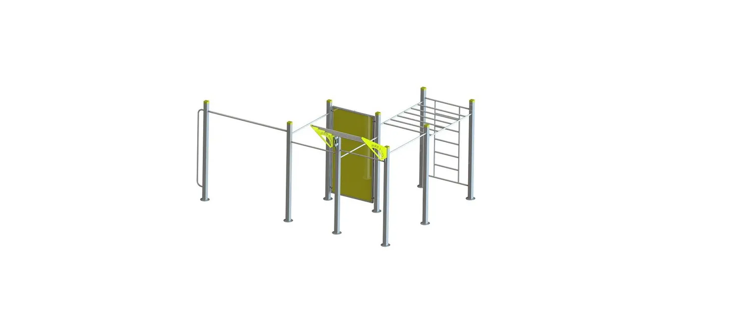 Denfit DSW4277 wall monkey bars udendørs 6 pull-up