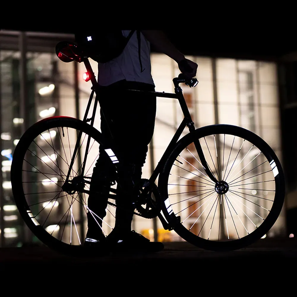 REFLECTIVE BERLIN Racer fælgstickers sort 20 mm 10 stk