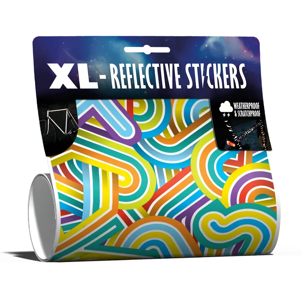 Reflective Berlin XL Sticker Kit Bold refleksklistermærker black