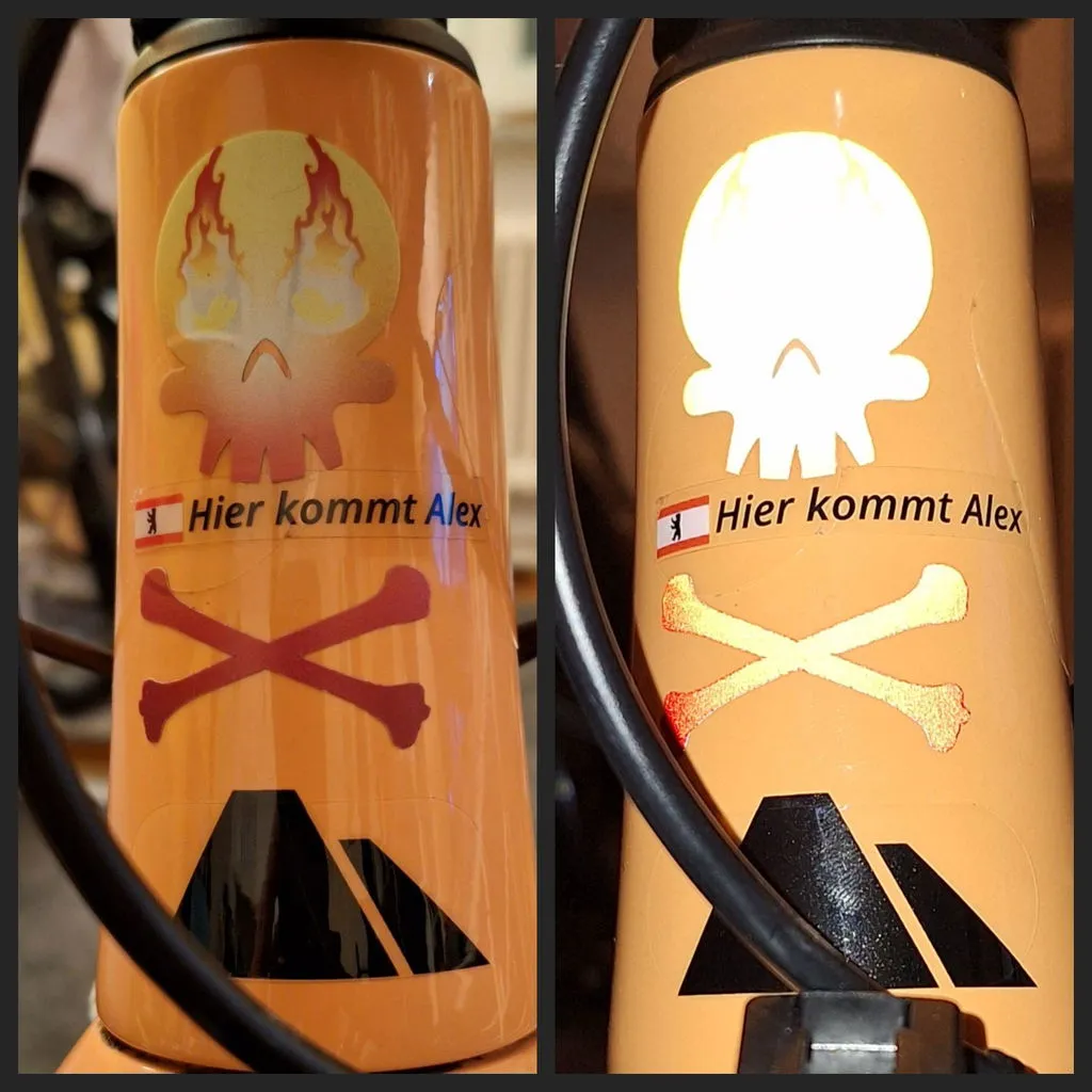 Reflective Berlin Totenkopf klistermærker fire reflekterende