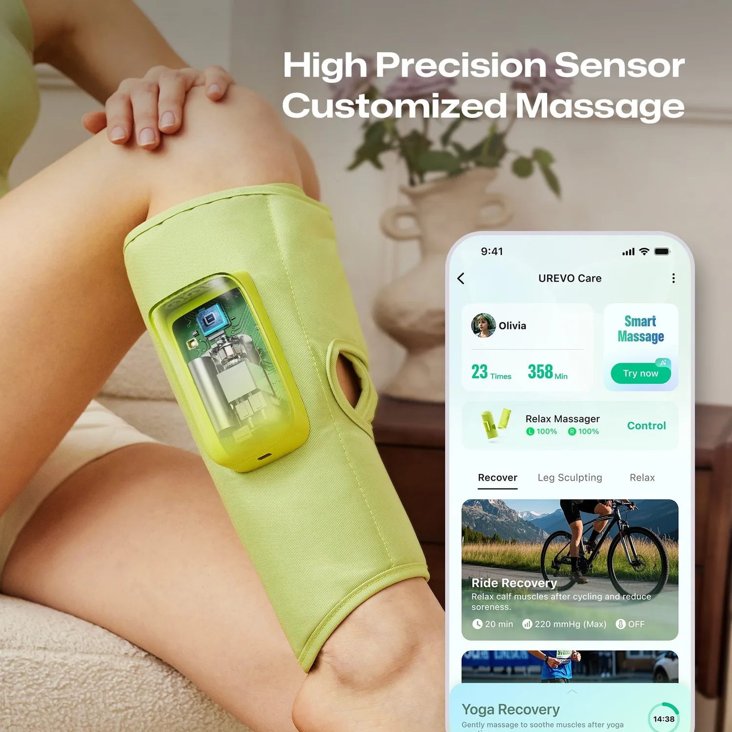Urevo Care benmassageapparat trådløs sort