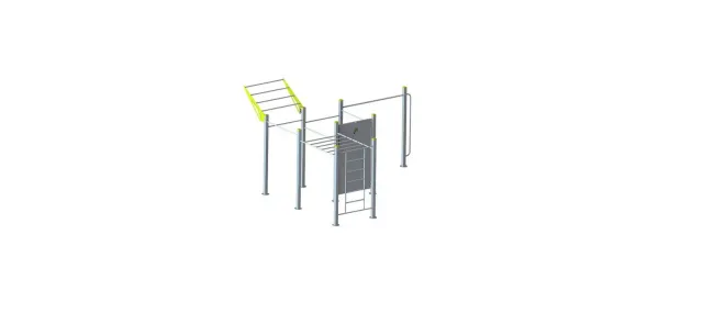 Denfit DSW4277 wall monkey bars udendørs 6 pull-up