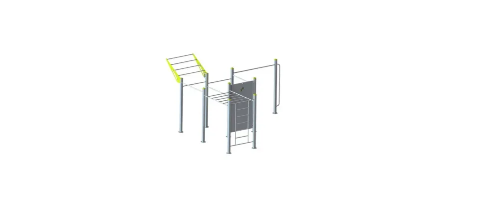 Denfit DSW4277 wall monkey bars udendørs 6 pull-up