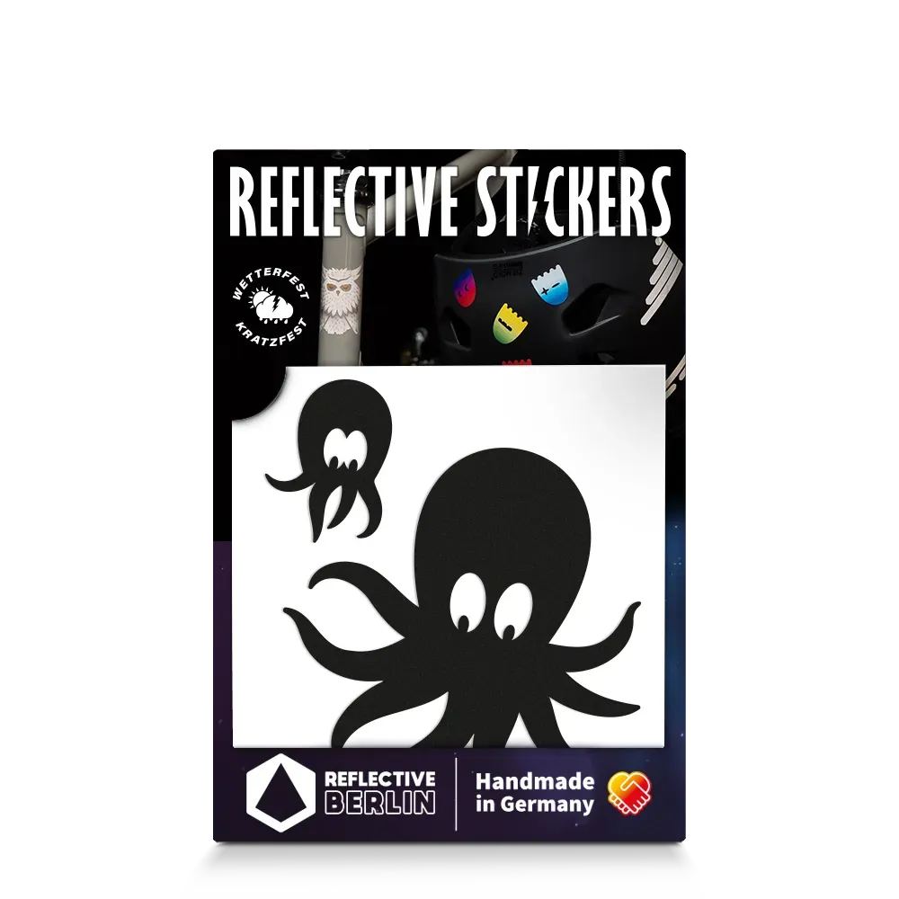 REFLECTIVE BERLIN Oktopus klistermærke neptune refleks