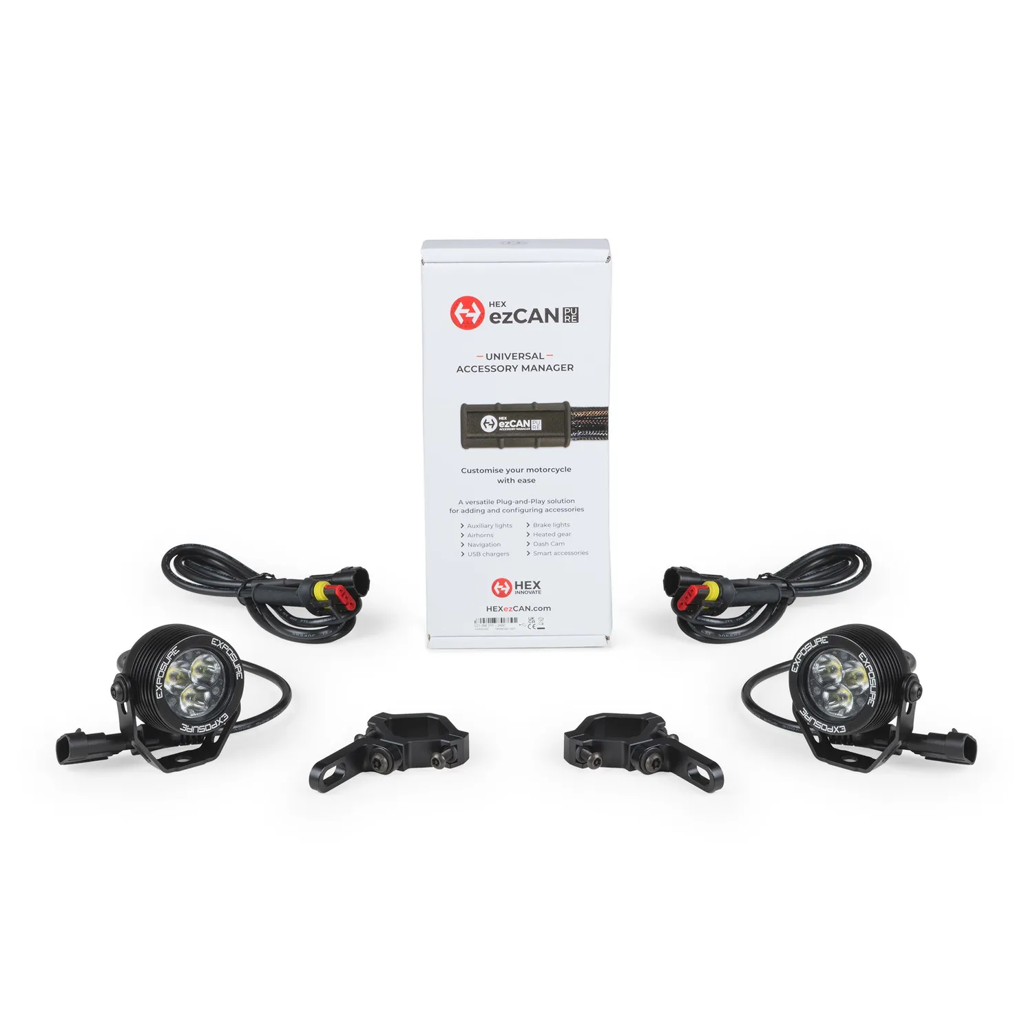 Exposure Lights Radial 3 lygtesæt Clear EZCAN mc