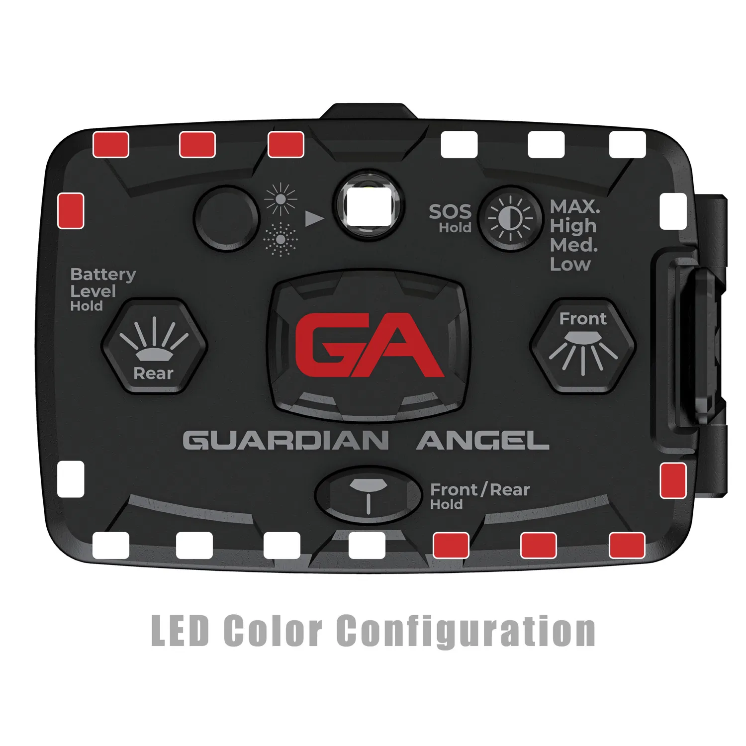 Guardian Angel Elite Series lygte hvid/rød 800 lumen