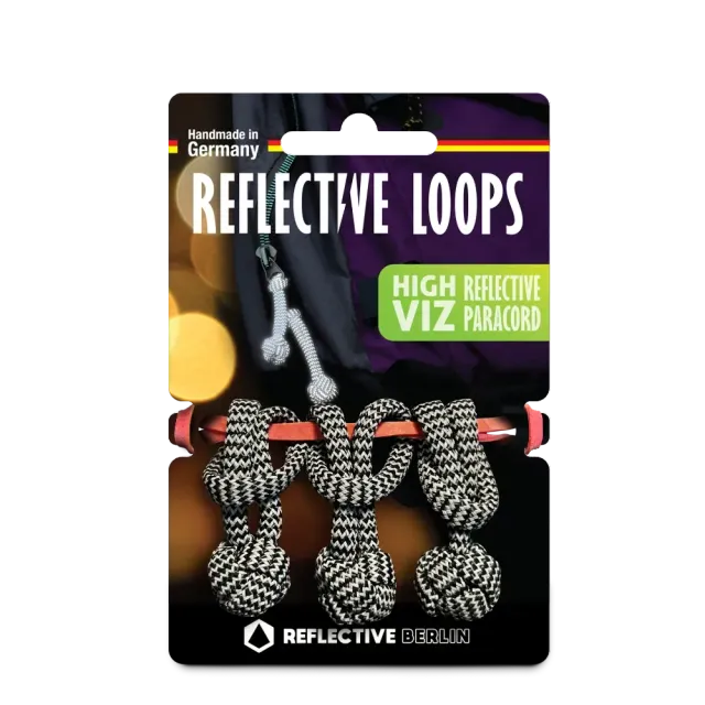 Reflective Berlin Loops refleks sort paracord