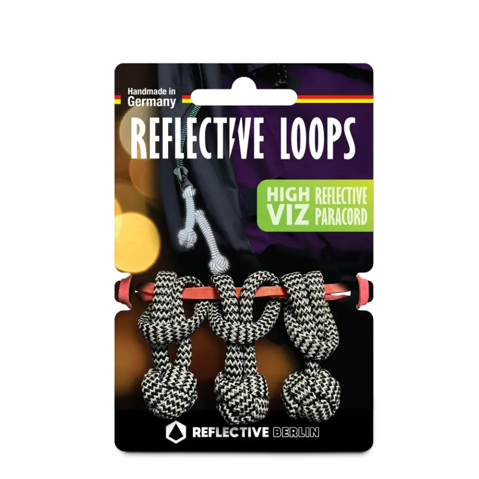Reflective Berlin Loops refleks sort paracord