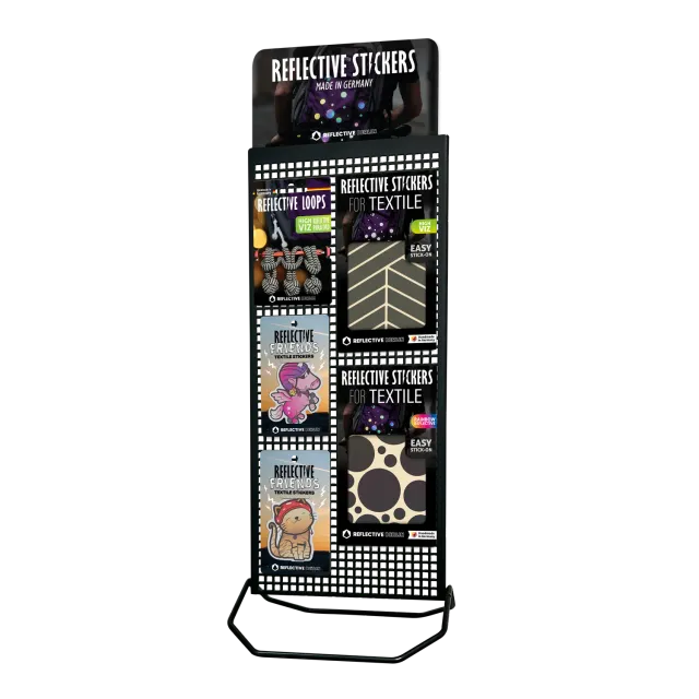 Reflective Berlin tekstilmærke bundle 19 stk med display