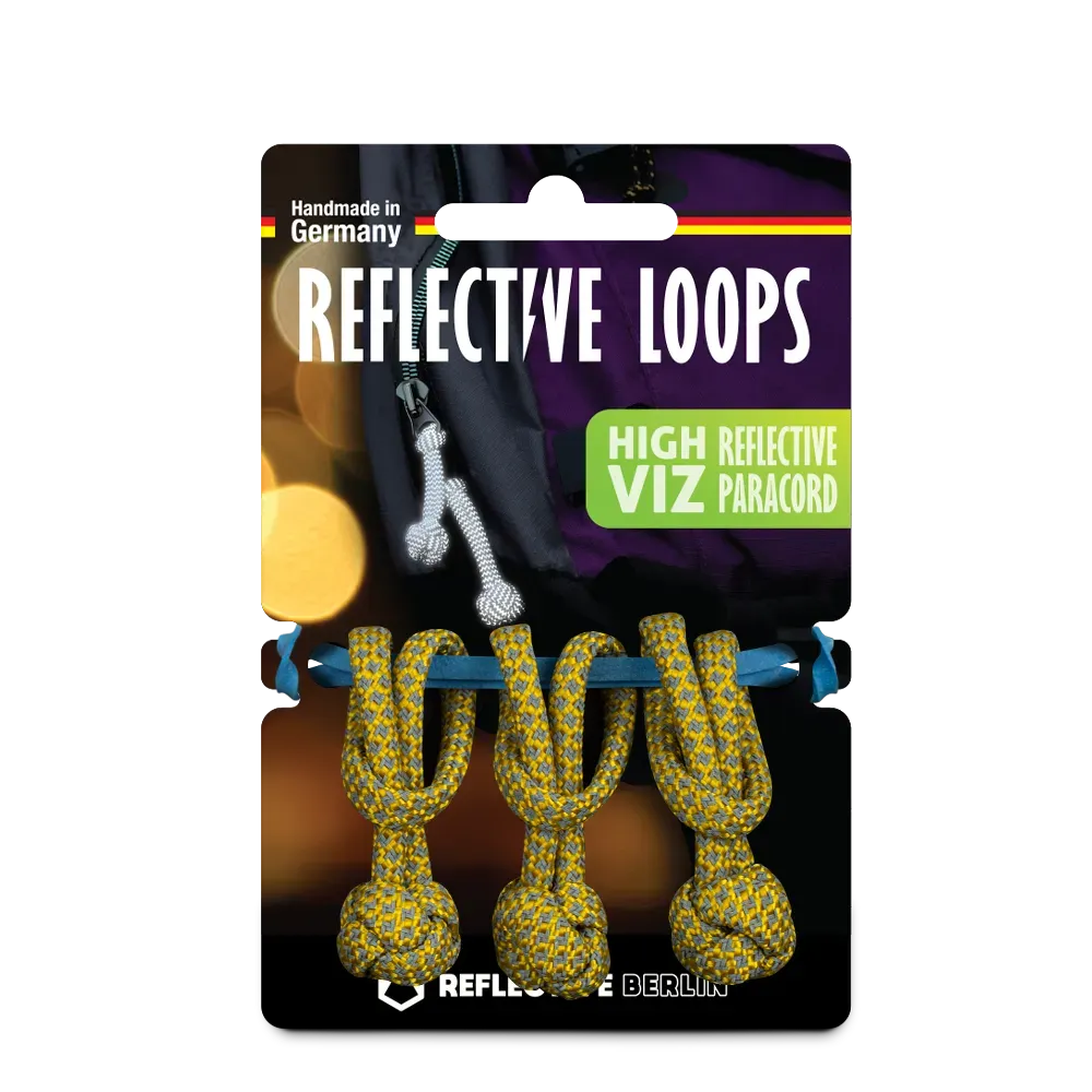 Reflective Berlin Loops refleks sort paracord