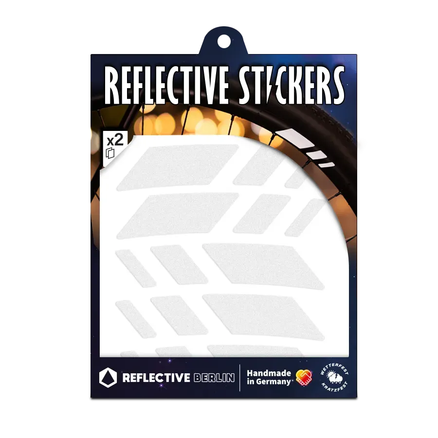 REFLECTIVE BERLIN Racer fælgstickers sort 20 mm 10 stk