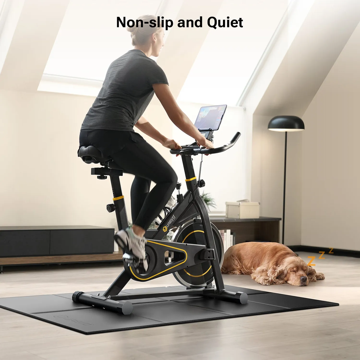 Urevo Foldable træningsmåtte foldbar støjdæmpende