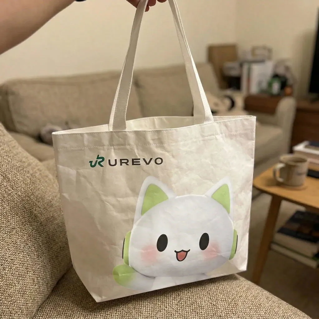 Urevo Waterproof Magnetic totebag hvid vandtæt