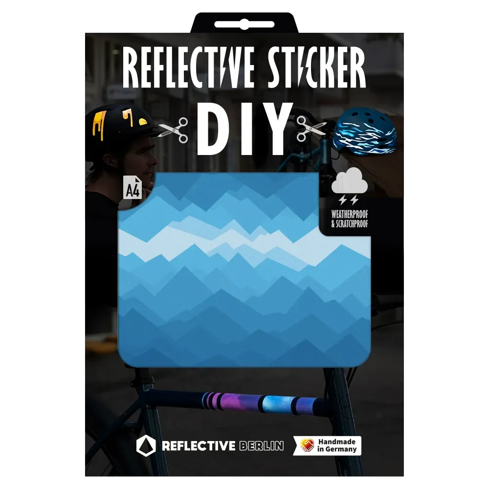 Reflective Berlin Mountains DIY sticker refleks bjerge