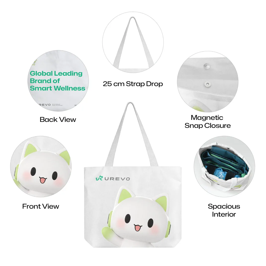 Urevo Waterproof Magnetic totebag hvid vandtæt