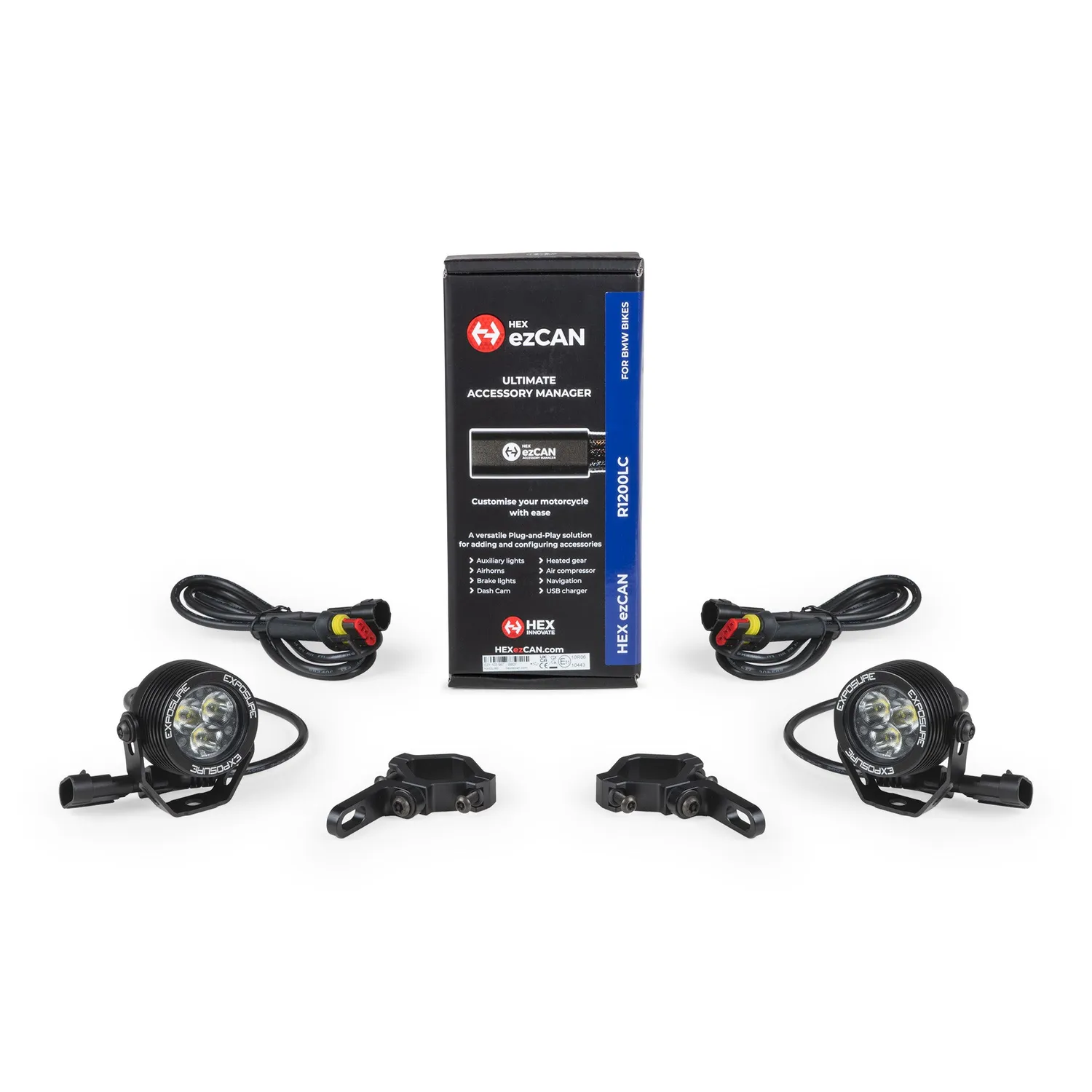 Exposure Lights Radial 3 lygtesæt Clear EZCAN mc
