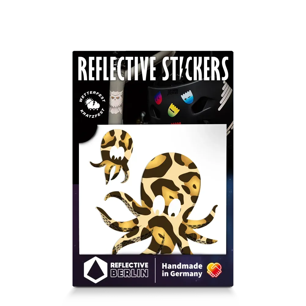 REFLECTIVE BERLIN Oktopus klistermærke neptune refleks