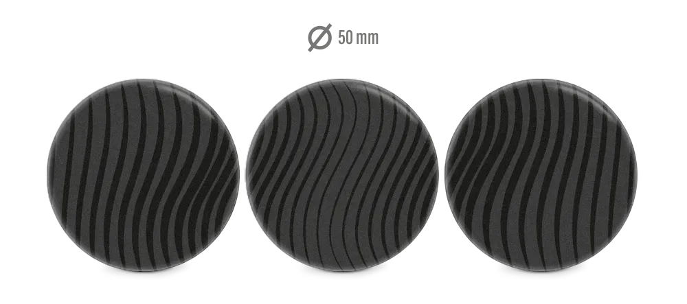 Reflective Berlin Dunes refleks-button 50 mm sort