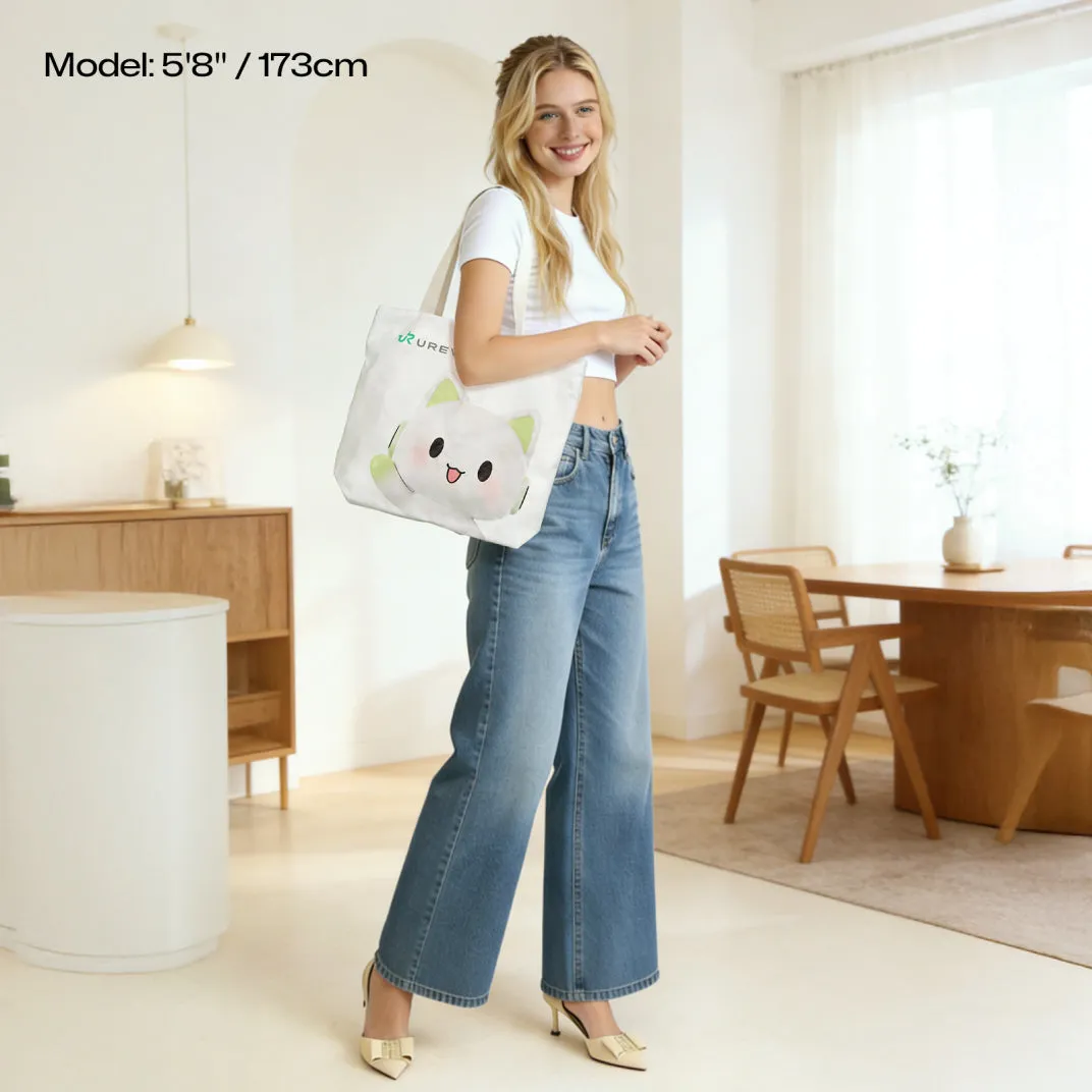 Urevo Waterproof Magnetic totebag hvid vandtæt