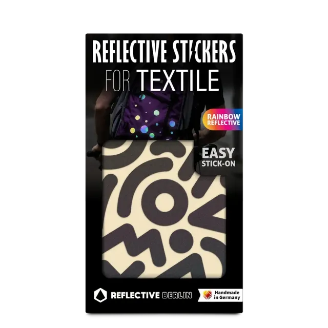 Reflective Berlin Doodle tekstilstickers reflekterende