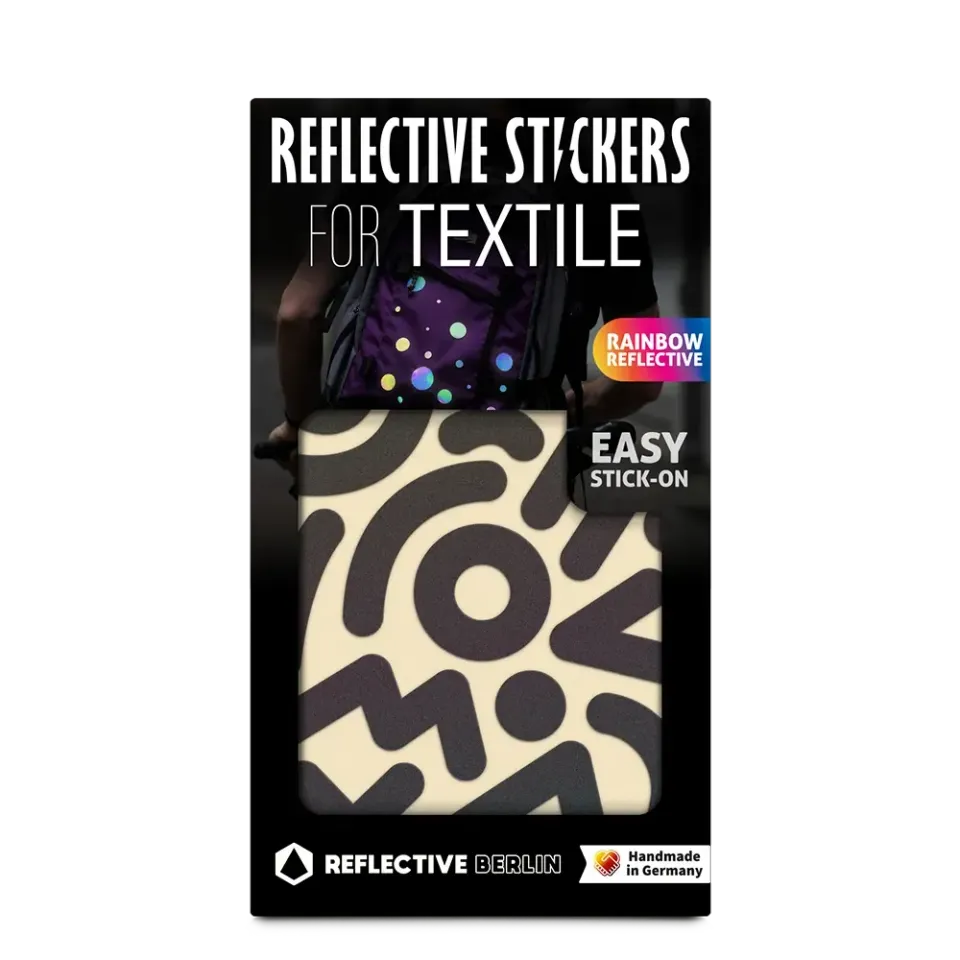 Reflective Berlin Doodle tekstilstickers reflekterende