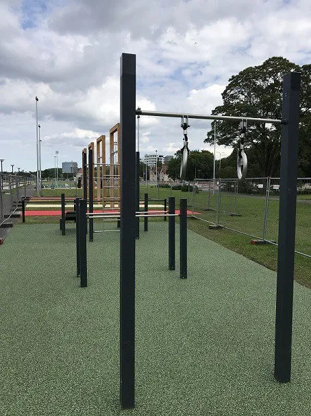 Denfit DSW4465 pull-up bar udendørs med ringe
