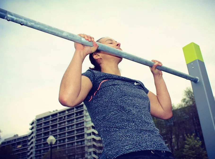 Denfit DSW4451 pullup stativ udendørs ryg styrke