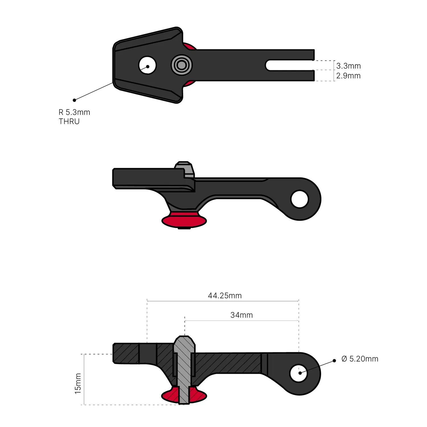 Exposure Lights Action Camera Bracket lygtebeslag aluminium