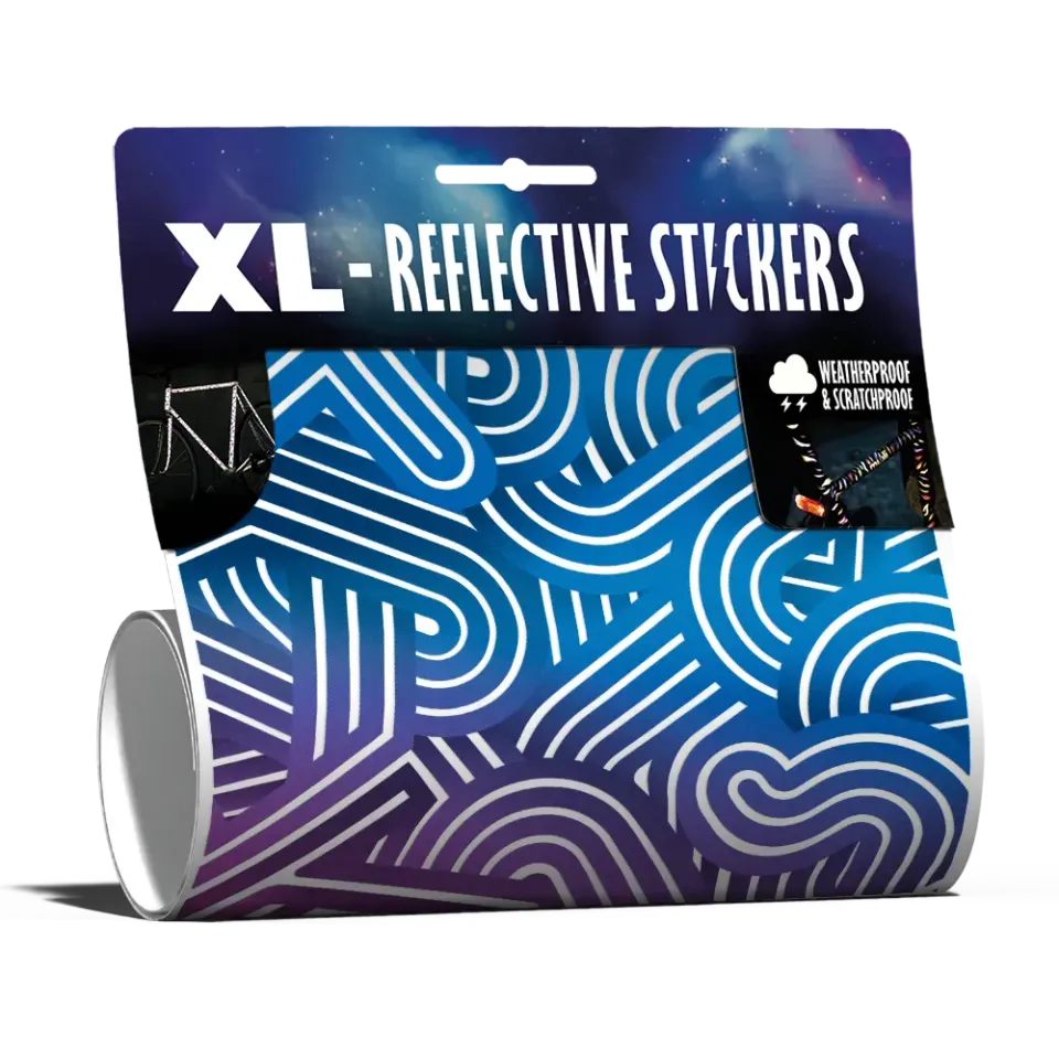 Reflective Berlin XL Sticker Kit Bold refleksklistermærker black
