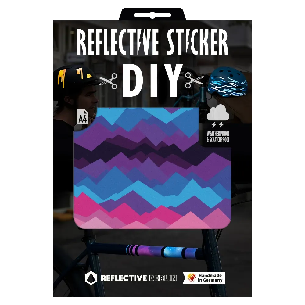 Reflective Berlin Mountains DIY sticker refleks bjerge