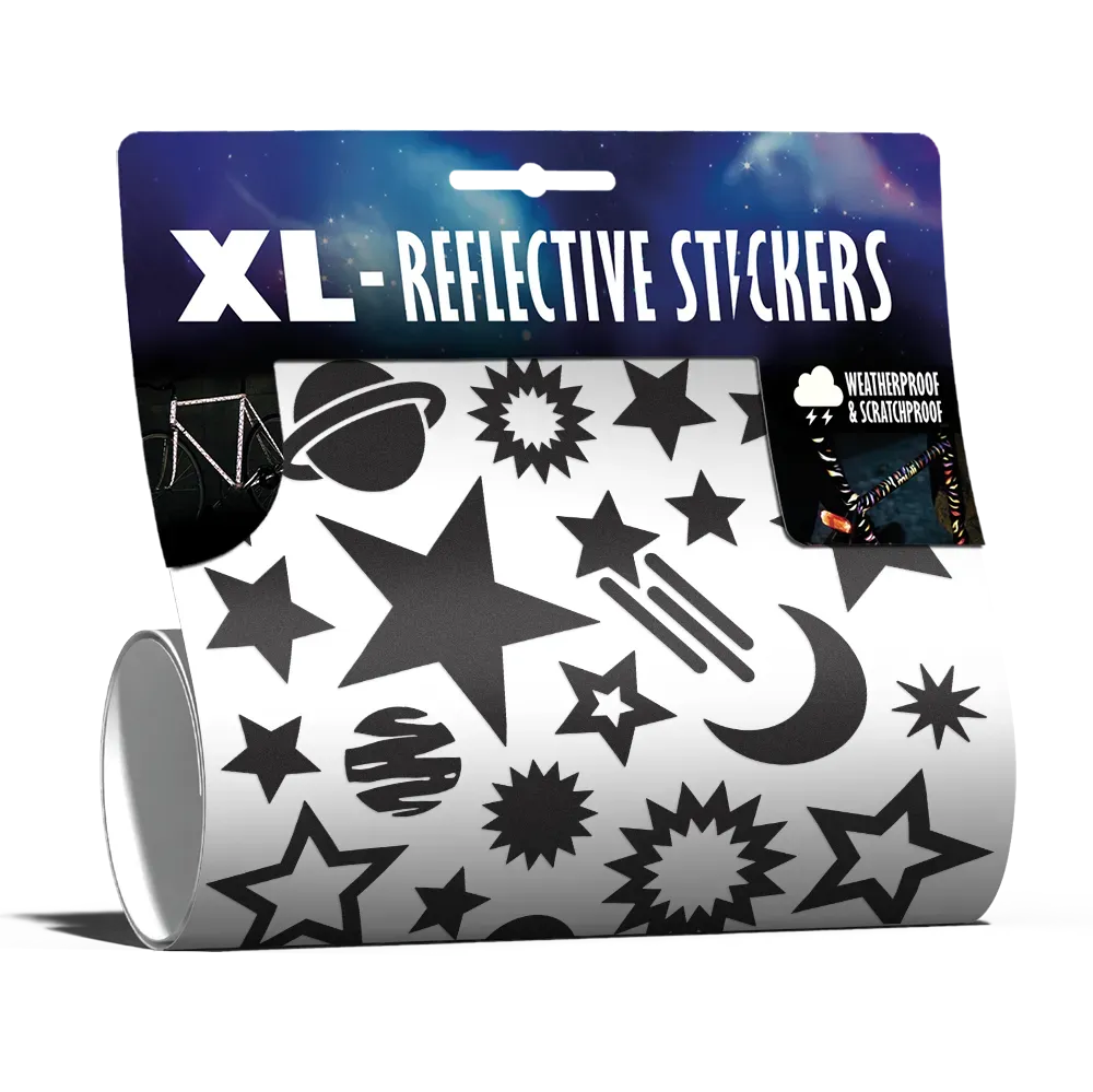 Reflective Berlin XL Sticker Kit Stars refleksklistermærker rainbow