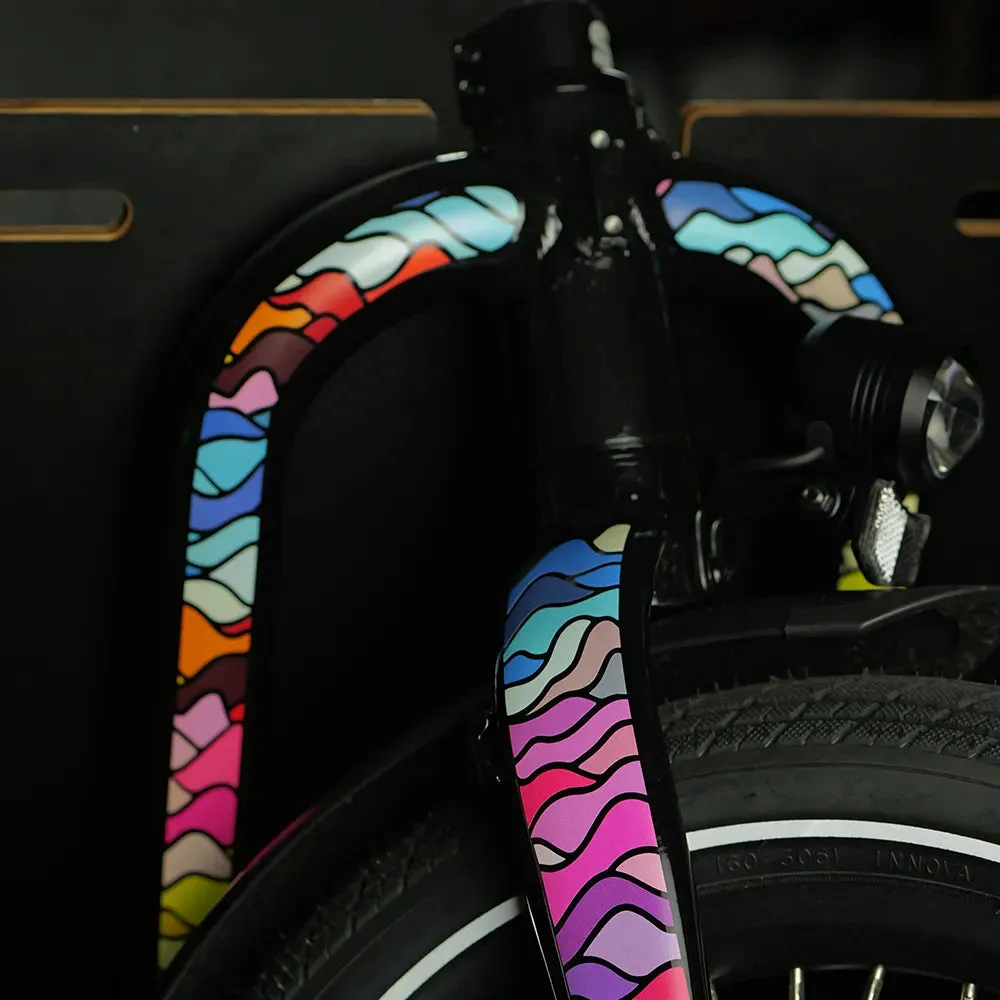 Reflective Berlin XL Sticker Kit Flow refleksklistermærker black