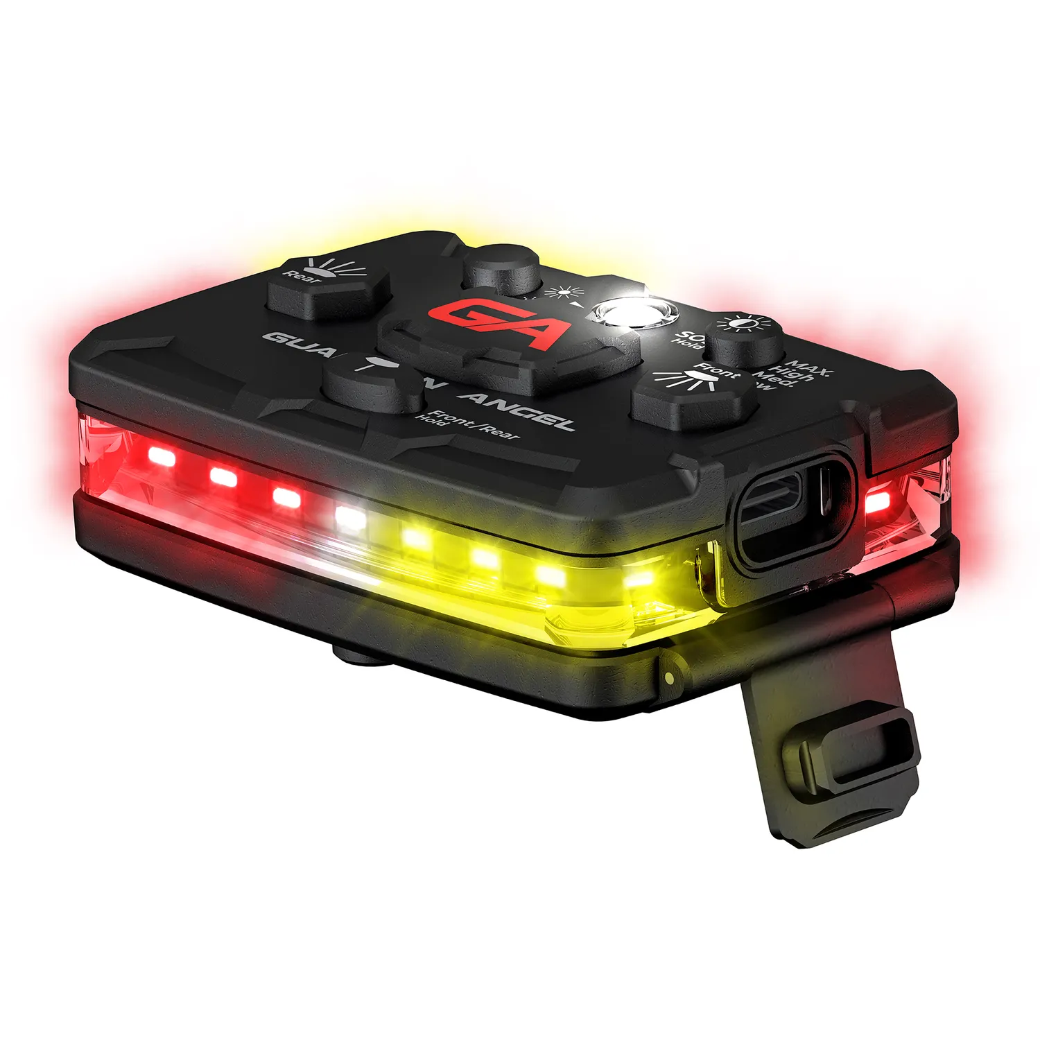 Guardian Angel Elite Series lygte rød/gul 800 lumen