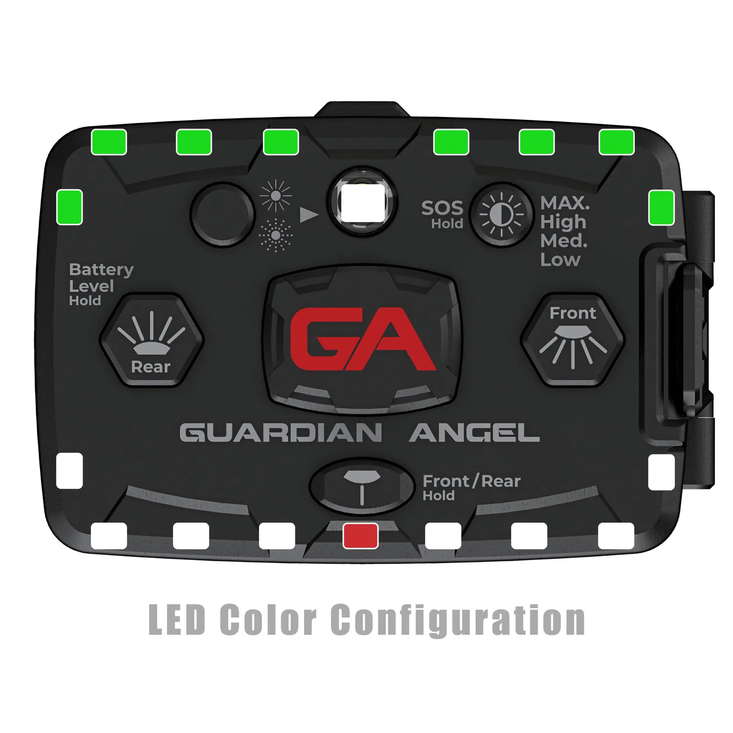 Guardian Angel Elite Series lygte hvid/grøn 800 lumen