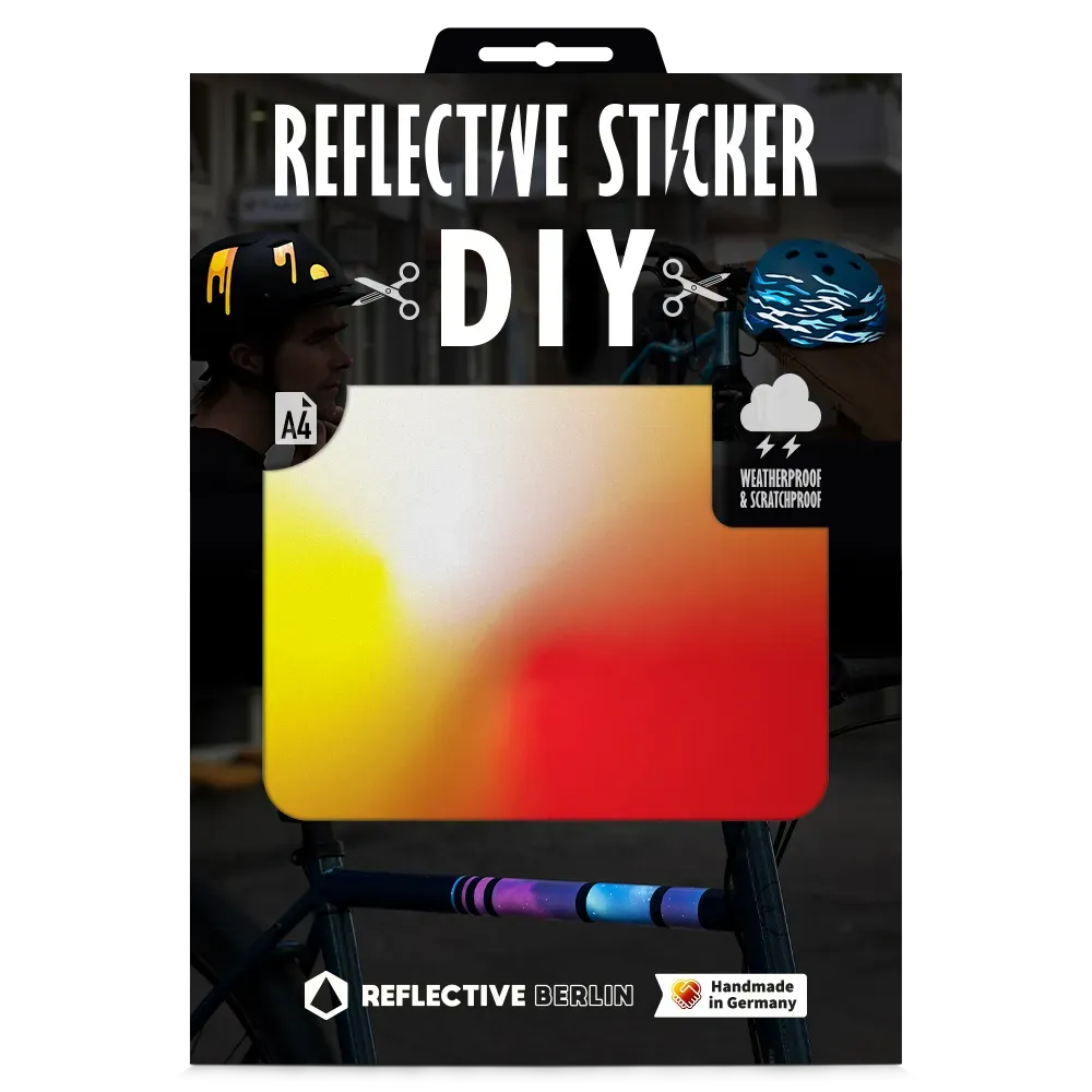 Reflective Berlin Gradient DIY refleksklistermærke A4 rainbow